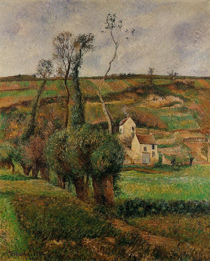 Les pentes de choux, Pontoise - Camille Pissarro - Reproductions de tableaux et peintures haut de gamme