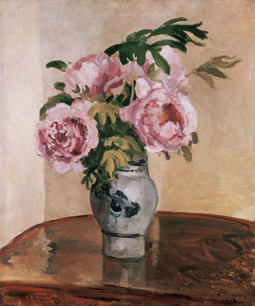 Un vase de pivoines 1875 - Edouard Manet - Reproductions de tableaux et peintures haut de gamme