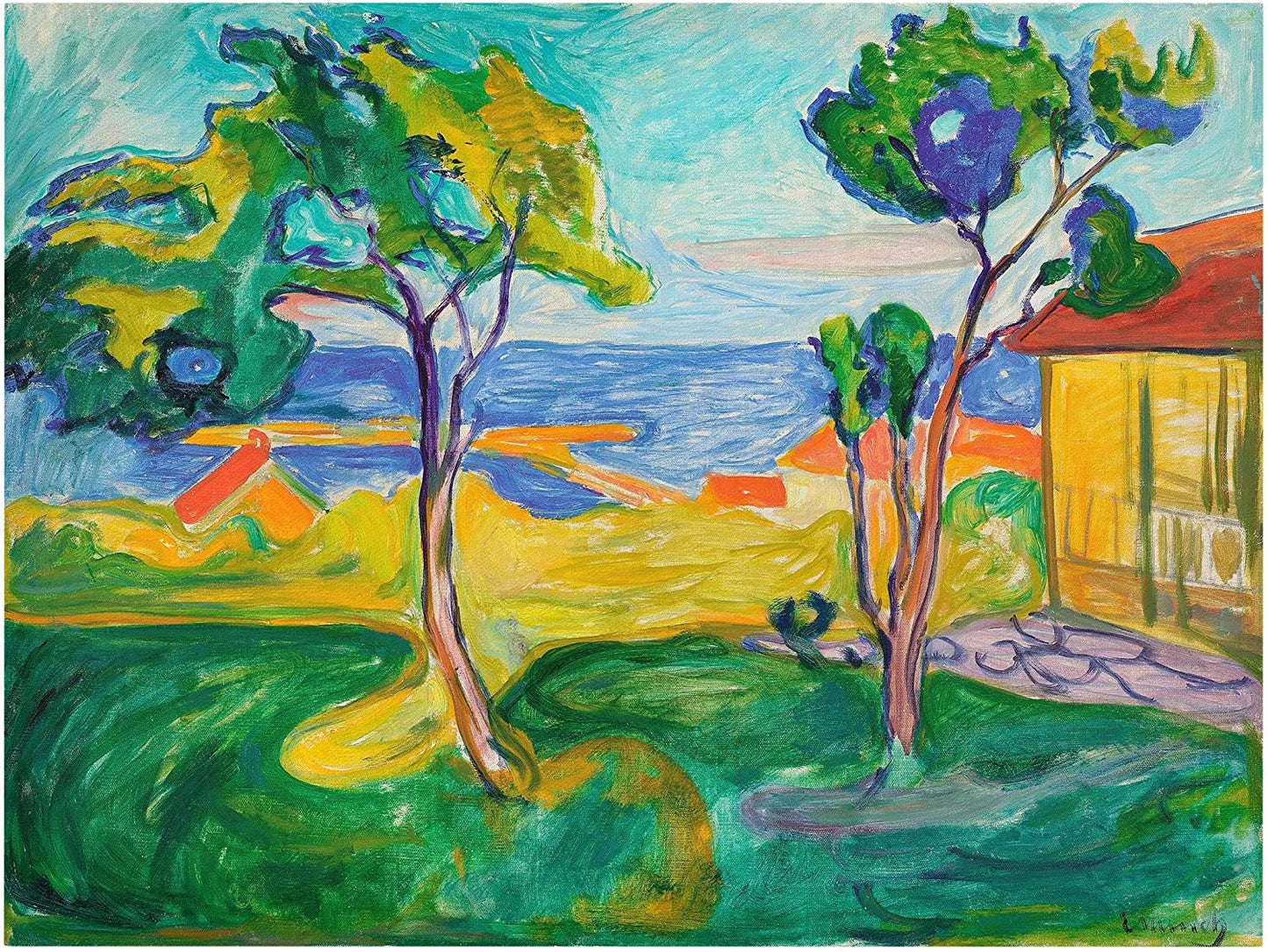 Le jardin à Asgardstrand - Edvard Munch - Reproductions de tableaux et peintures haut de gamme