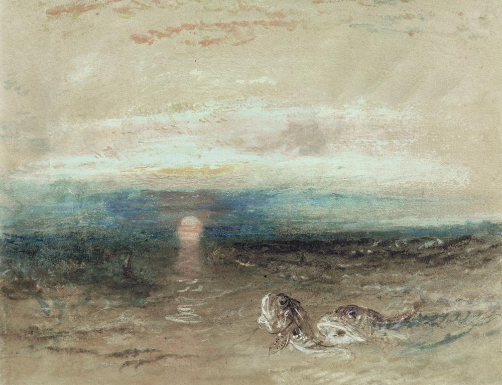 Coucher de soleil sur la mer - William Turner - Reproductions de tableaux et peintures haut de gamme