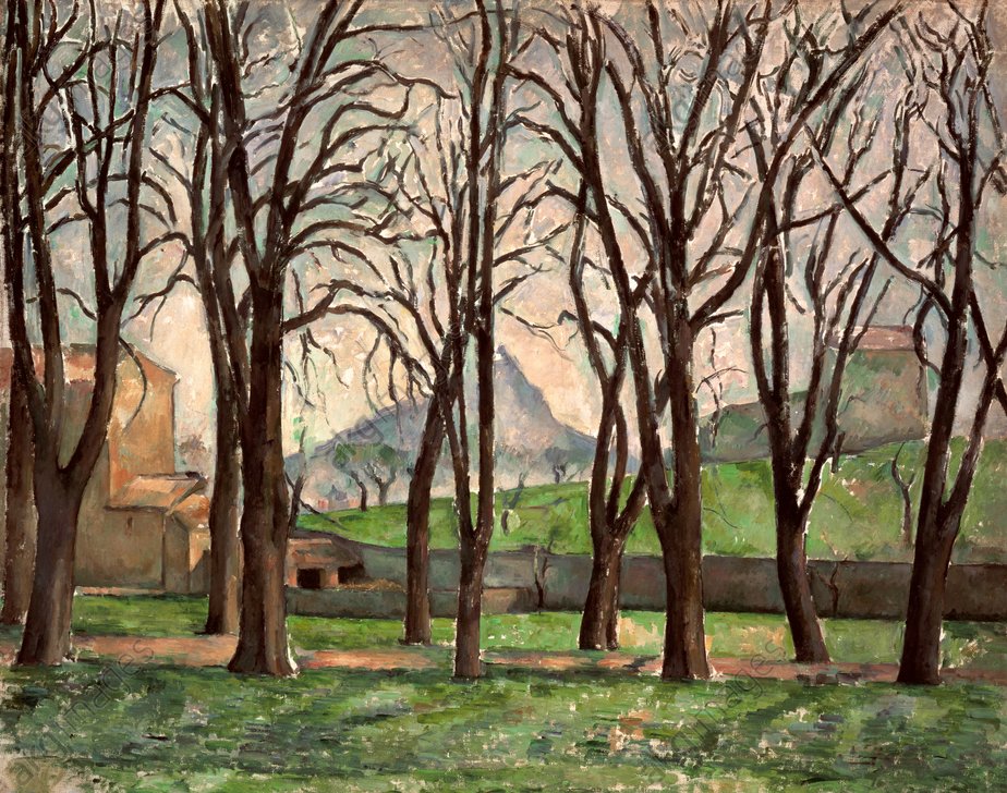 Châtaigniers au Jas de Bouffan - Paul Cézanne - Reproductions de tableaux et peintures haut de gamme