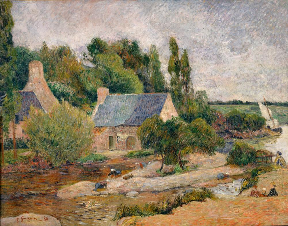 Les lavandières à Pont-Aven - Paul Gauguin - Reproductions de tableaux et peintures haut de gamme