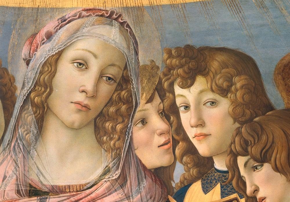 Marie et l'ange - Sandro Botticelli - Reproductions de tableaux et peintures haut de gamme