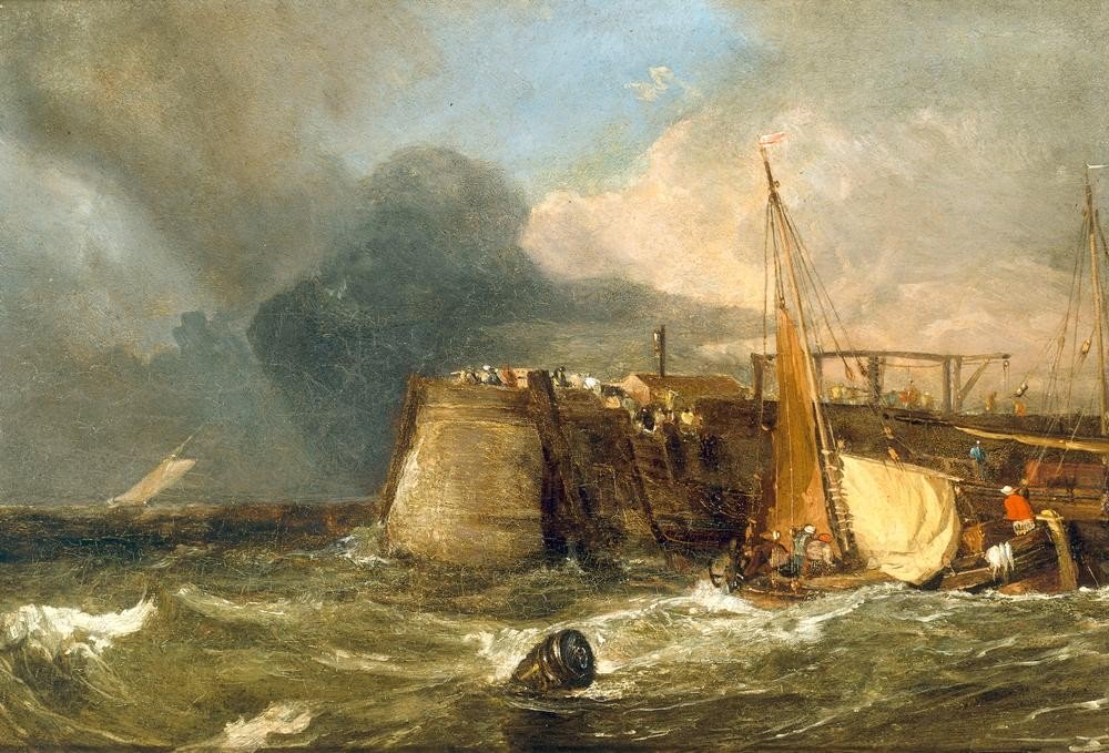 Ancienne jetée de Margate - William Turner - Reproductions de tableaux et peintures haut de gamme