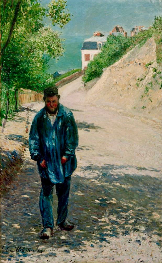 Le Père Magloire sur un chemin entre Saint-Clair et Étretat- Caillebotte - Reproductions de tableaux et peintures haut de gamme