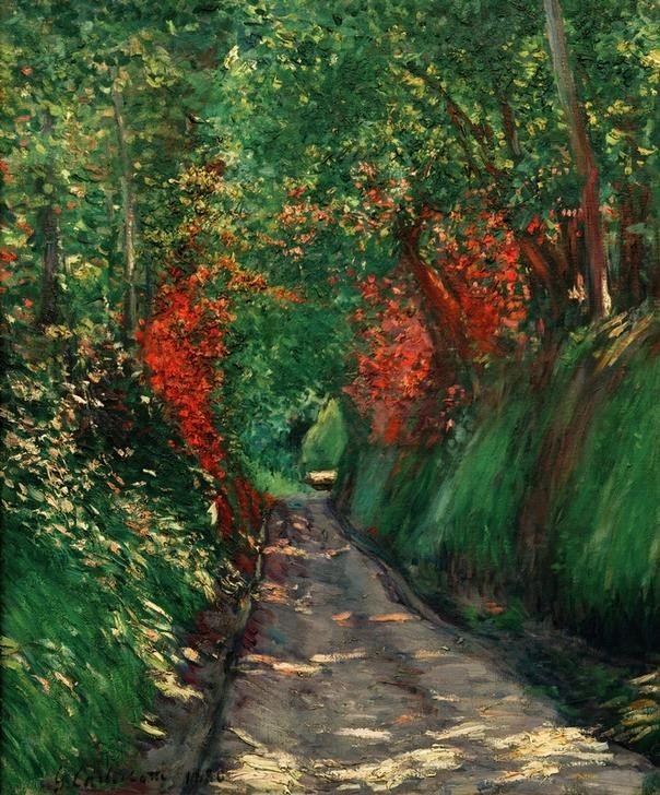 Allée en sous bois - Caillebotte - Reproductions de tableaux et peintures haut de gamme