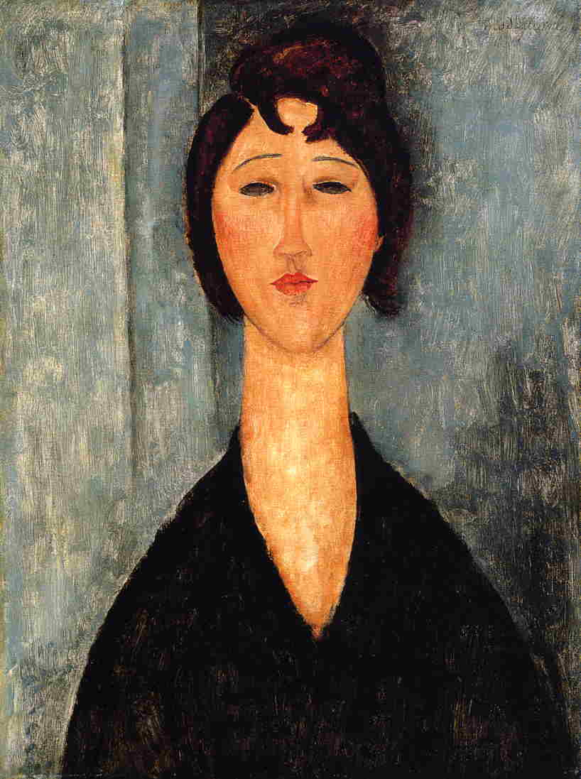 Portrait d’un jeune femme II - Amadeo Modigliani - Reproductions de tableaux et peintures haut de gamme