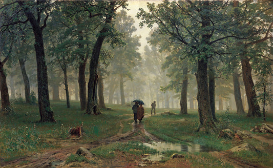 Pluie dans la forêt de chênes - Ivan Shishkin - Reproductions de tableaux et peintures haut de gamme