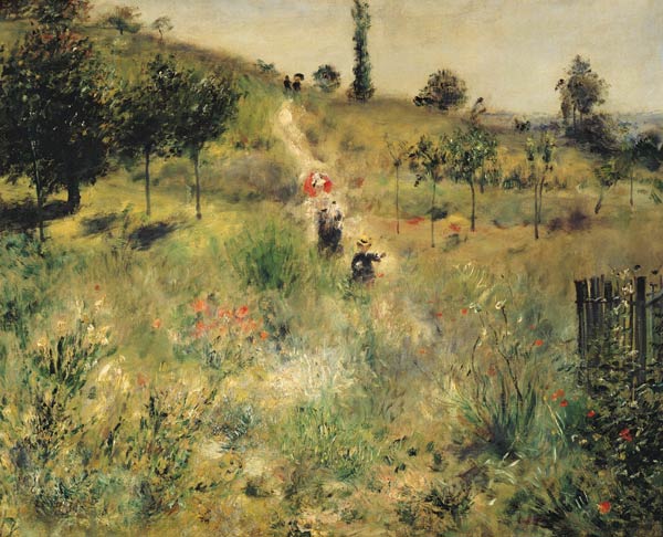 Chemin avançant dans la haute herbe - Pierre-Auguste Renoir - Reproductions de tableaux et peintures haut de gamme