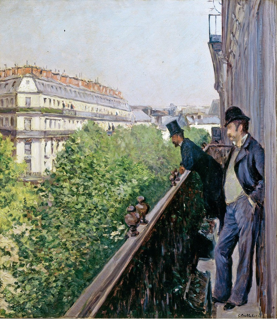 À Balcony, Boulevard Haussmann - Caillebotte - Reproductions de tableaux et peintures haut de gamme