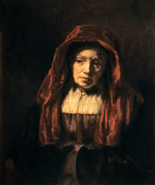 Portrait d'une femme âgée (la mère de l'artiste) - Rembrandt van Rijn - Reproductions de tableaux et peintures haut de gamme