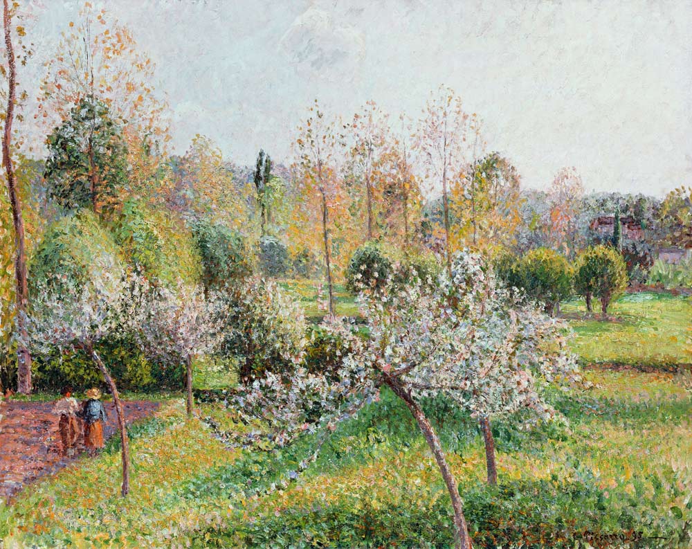 Pommiers en fleurs à Eragny - Camille Pissarro - Reproductions de tableaux et peintures haut de gamme