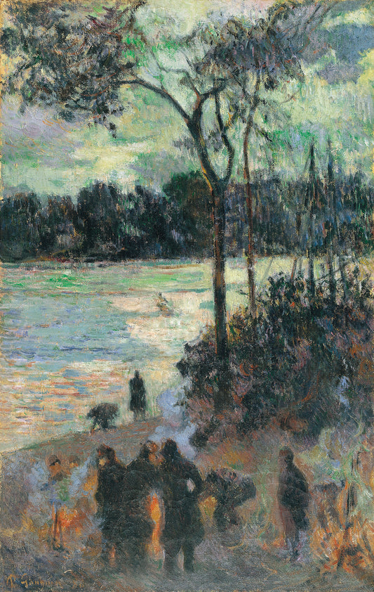 L'incendie au bord de la rivière - Paul Gauguin - Reproductions de tableaux et peintures haut de gamme