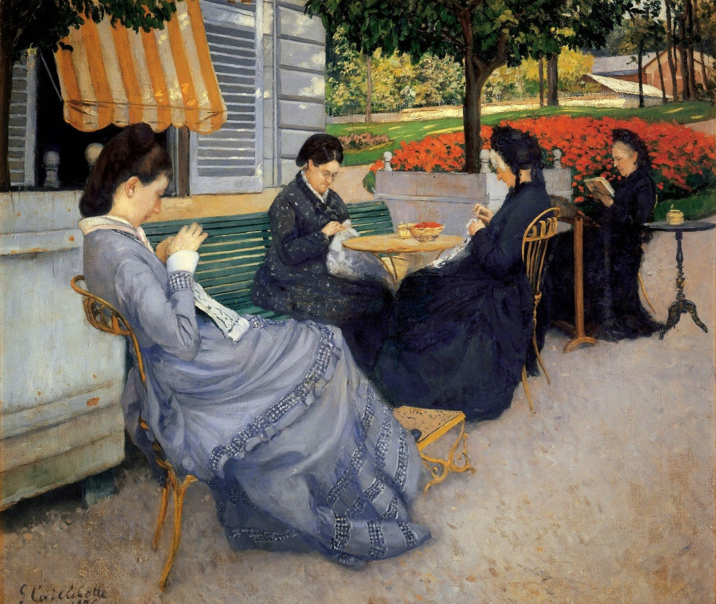 Portraits a la campagne - Caillebotte - Reproductions de tableaux et peintures haut de gamme