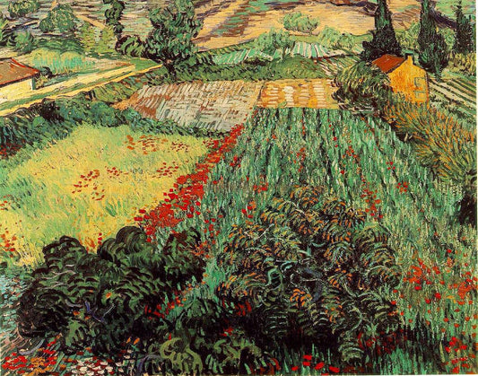 Champs aux coquelicots - Van Gogh - Reproductions de tableaux et peintures haut de gamme