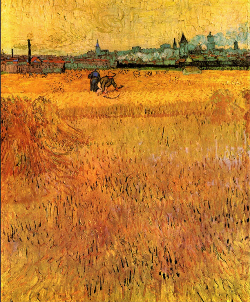 Champ de blé à Arles - Van Gogh - Reproductions de tableaux et peintures haut de gamme