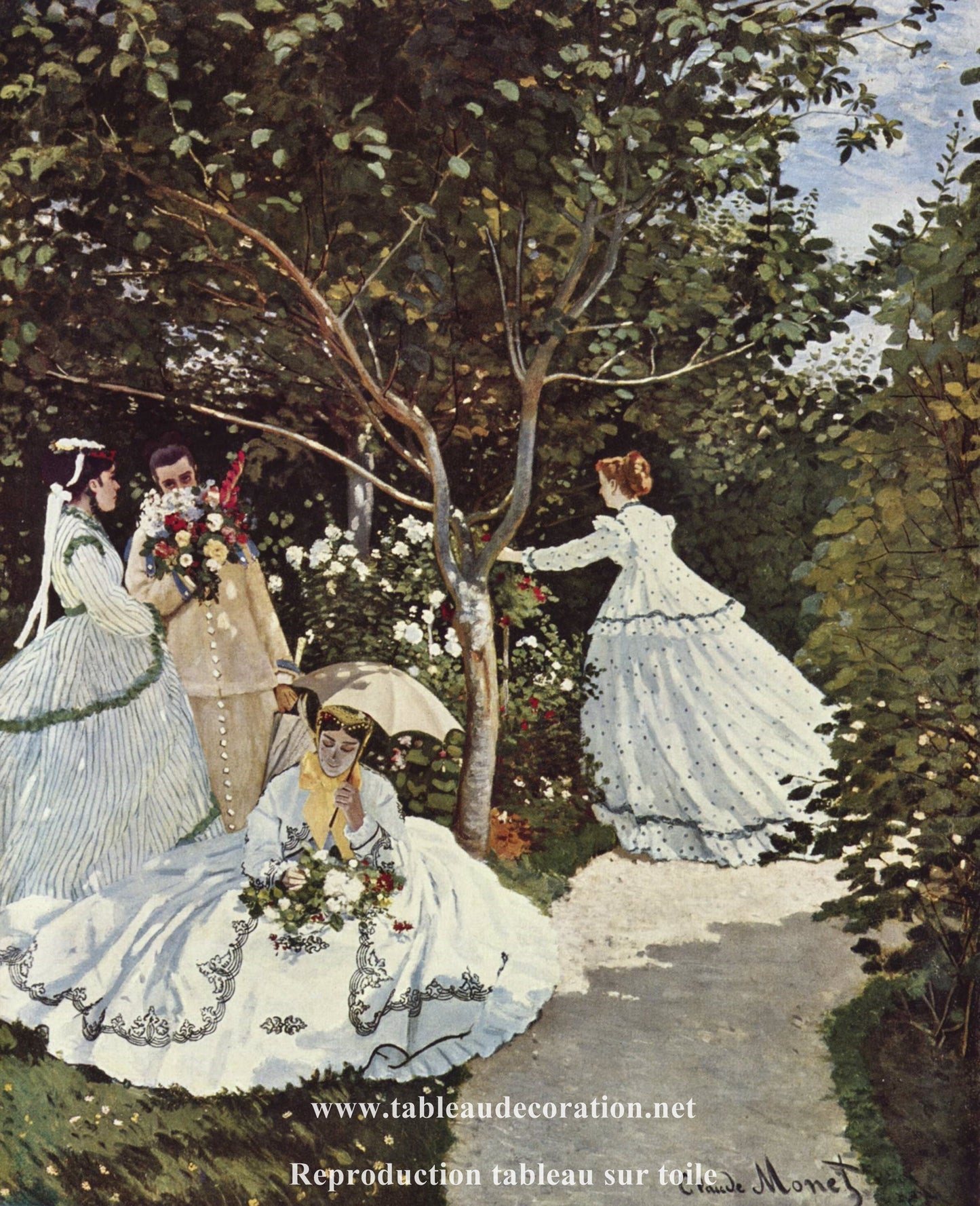 Femmes au jardin - Claude Monet - Reproductions de tableaux et peintures haut de gamme