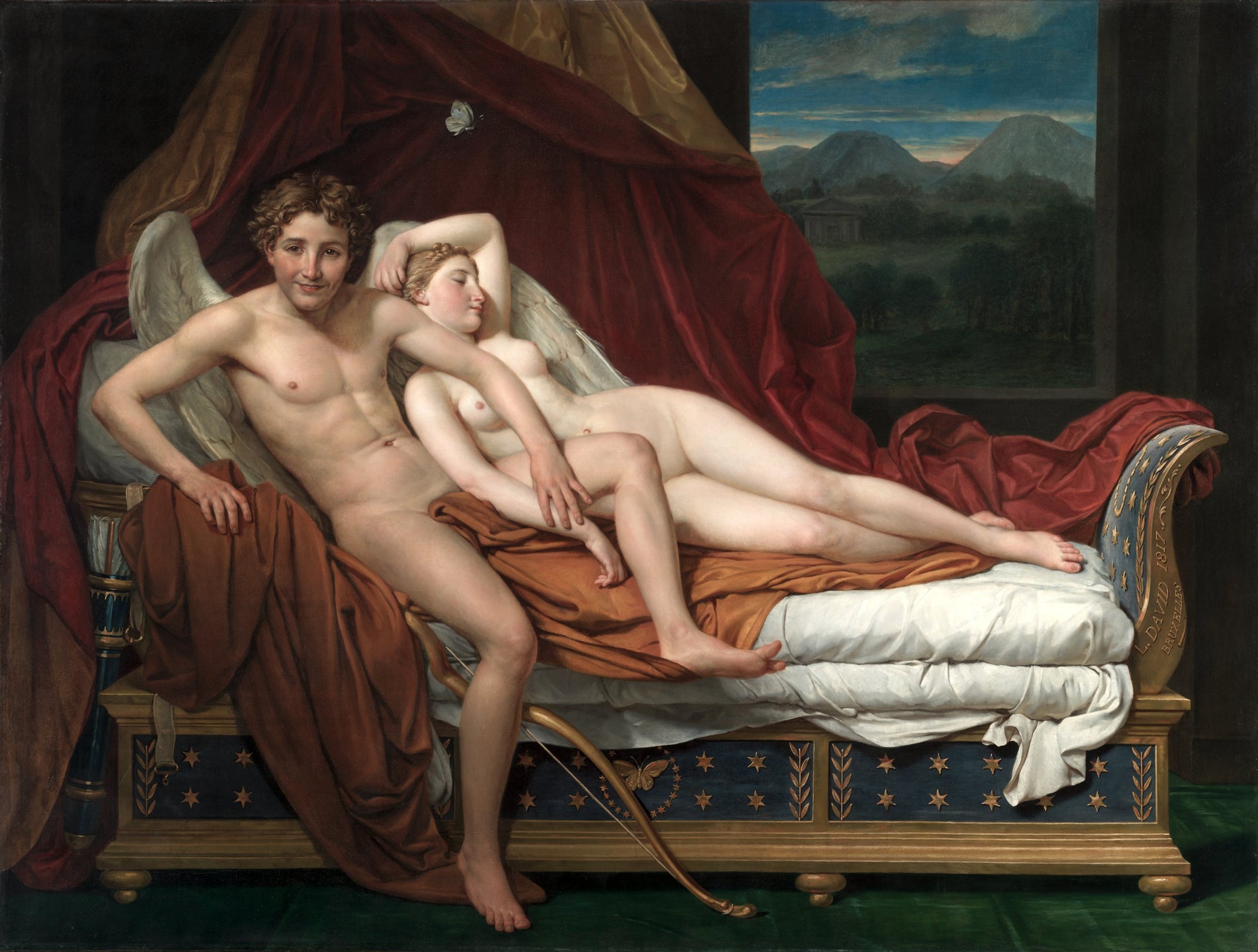 Amour et Psyché - Jacques-Louis David - Reproductions de tableaux et peintures haut de gamme