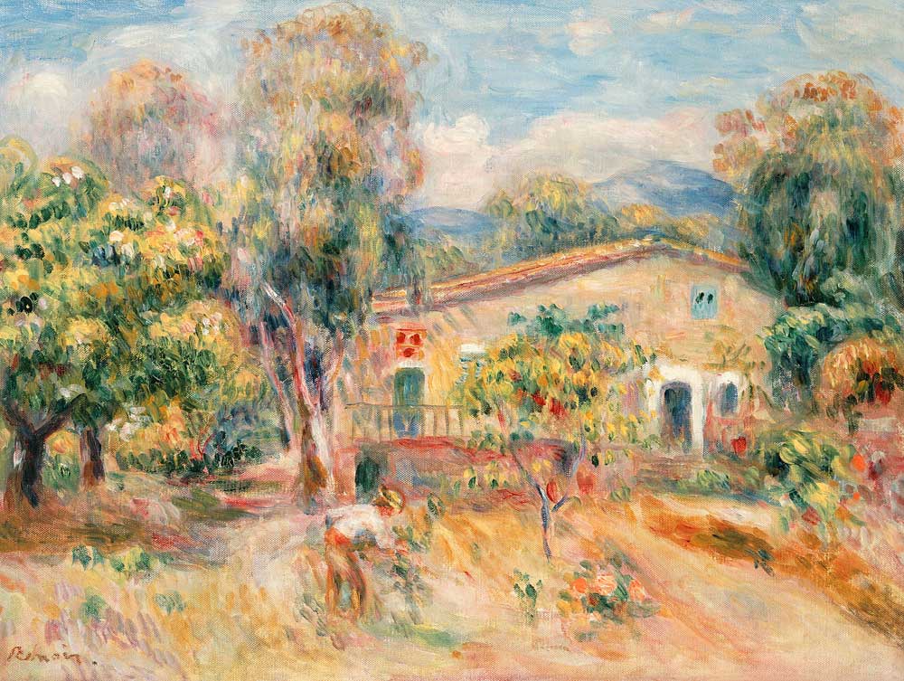 Ferme des Collettes, Cagnes - Pierre-Auguste Renoir - Reproductions de tableaux et peintures haut de gamme