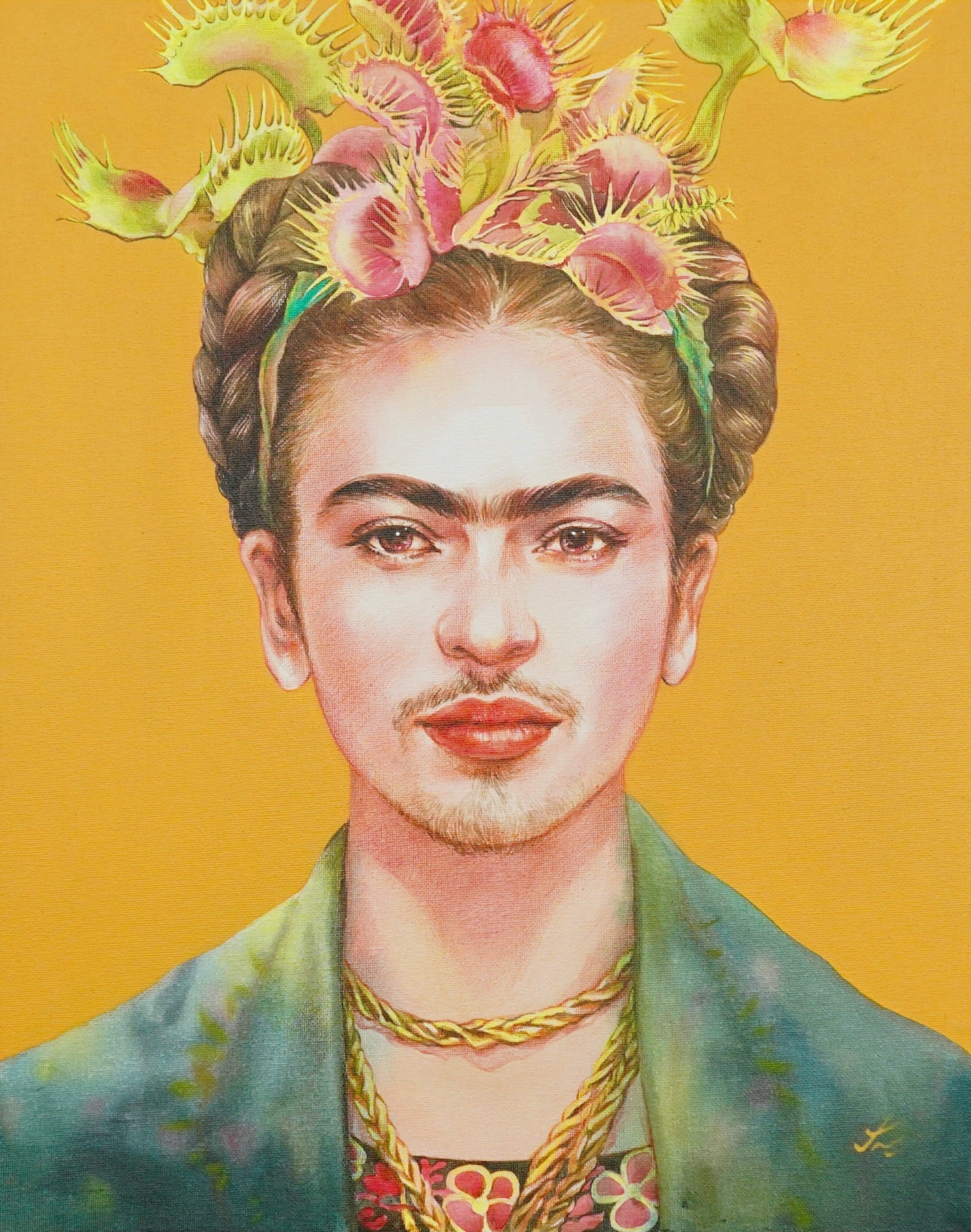 Frida Kahlo x Venus Flytrap - 40 X 50 cm - Reproductions de tableaux et peintures haut de gamme