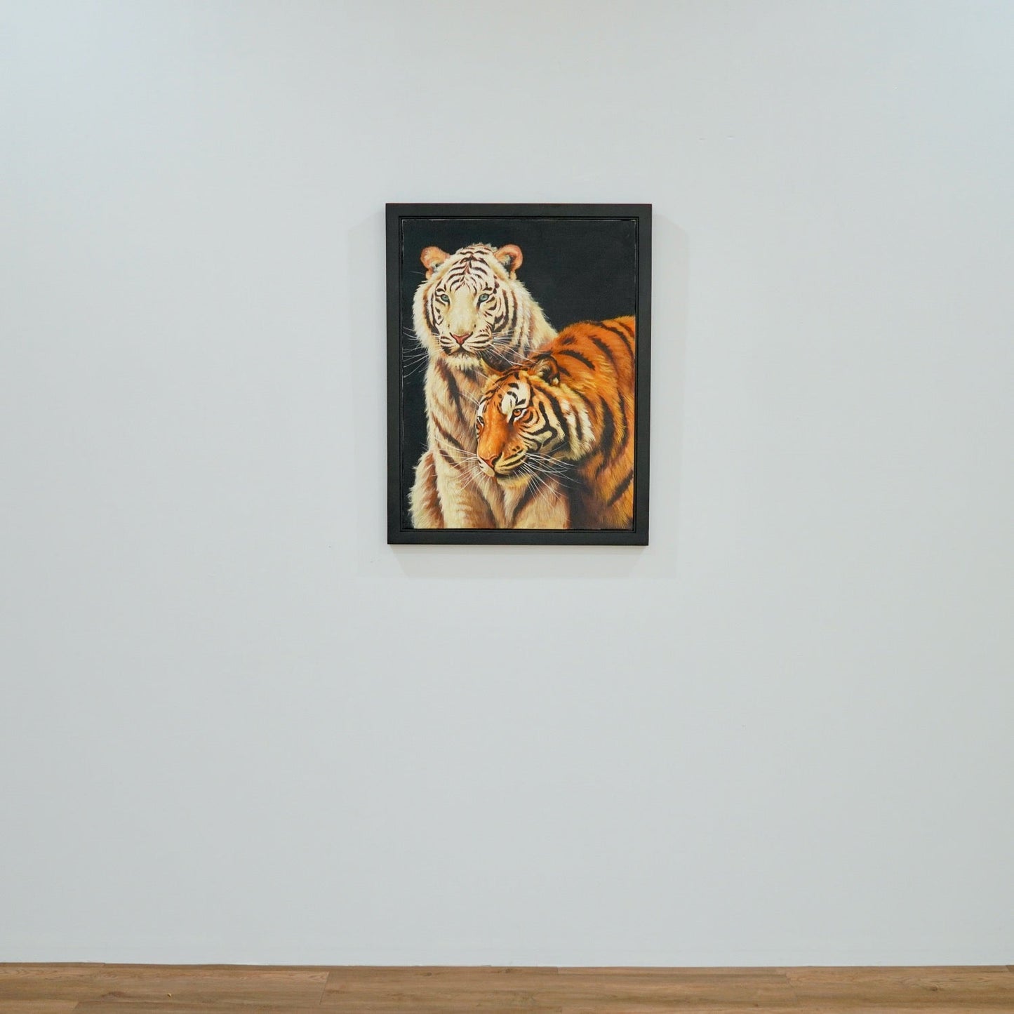 Couple de tigre blanc - 60 X 80 cm - Reproductions de tableaux et peintures haut de gamme