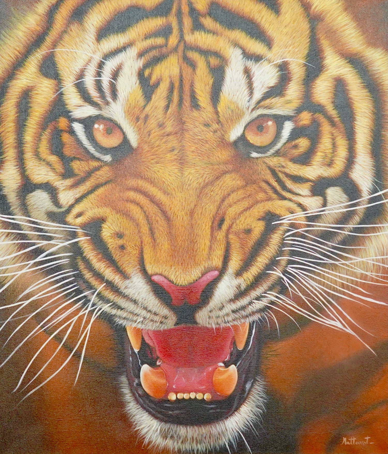 La force du tigre - 95 x 105 cm - Reproductions de tableaux et peintures haut de gamme