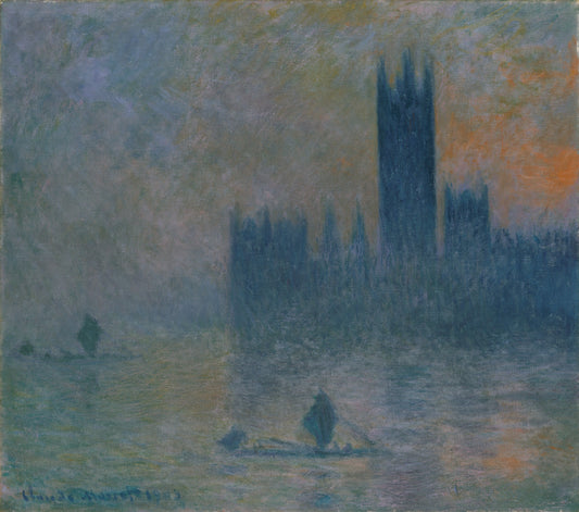 Londres, le Parlement (Effet de brouillard) (W 1609) - Claude Monet - Reproductions de tableaux et peintures haut de gamme