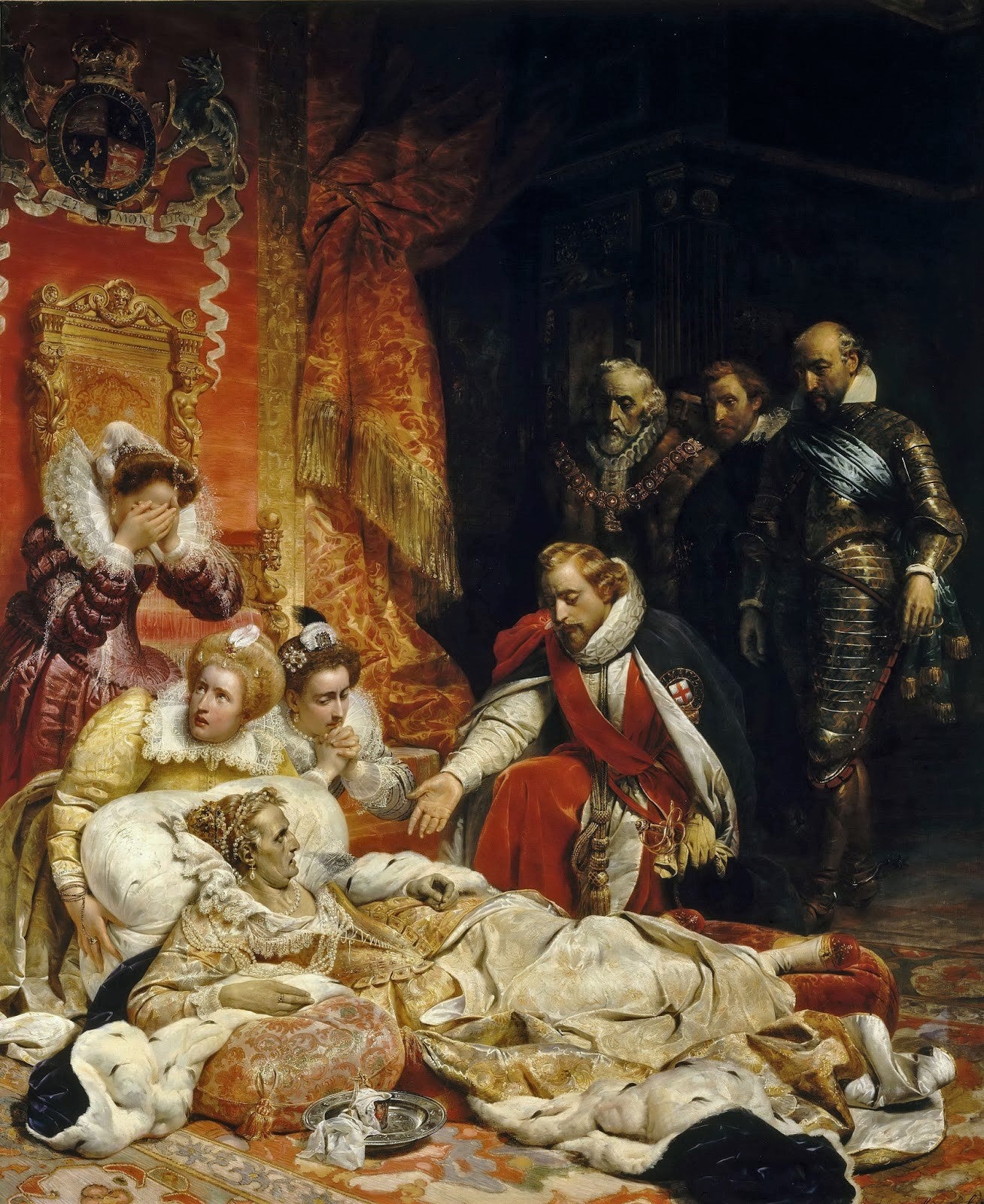 La mort d'Elizabeth I, reine d'Angleterre - Paul Delaroche - Reproductions de tableaux et peintures haut de gamme