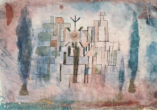 Monument sur un cimetière - Paul Klee - Reproductions de tableaux et peintures haut de gamme