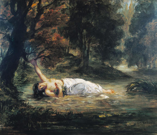 La Mort d'Ophélie - Eugène Delacroix - Reproductions de tableaux et peintures haut de gamme