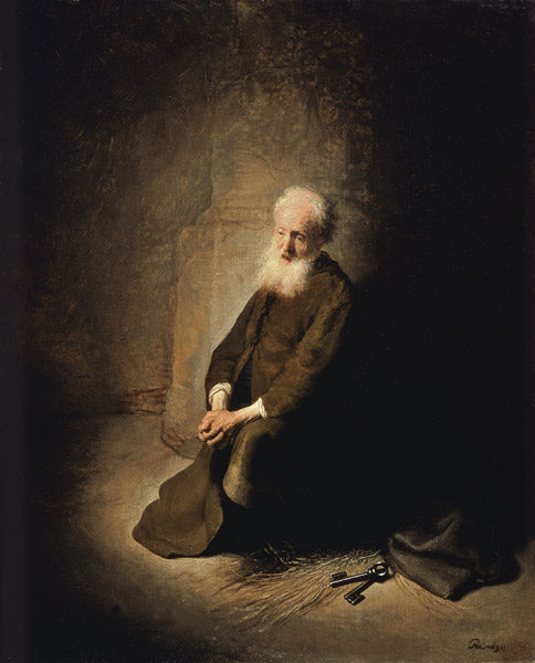 Saint Pierre dans la prison - Rembrandt van Rijn - Reproductions de tableaux et peintures haut de gamme