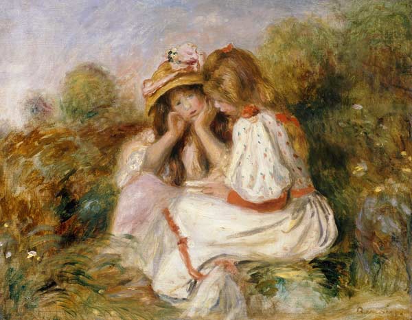 Deux Fillettes - Pierre-Auguste Renoir - Reproductions de tableaux et peintures haut de gamme