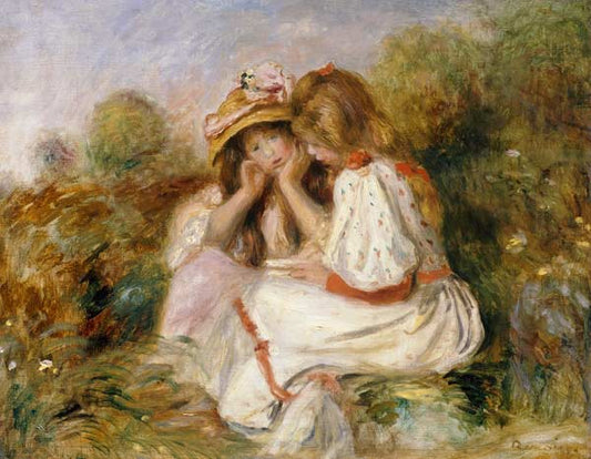 Deux Fillettes - Pierre-Auguste Renoir - Reproductions de tableaux et peintures haut de gamme