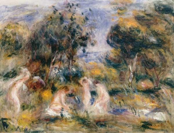 Les baigneurs - Pierre-Auguste Renoir - Reproductions de tableaux et peintures haut de gamme