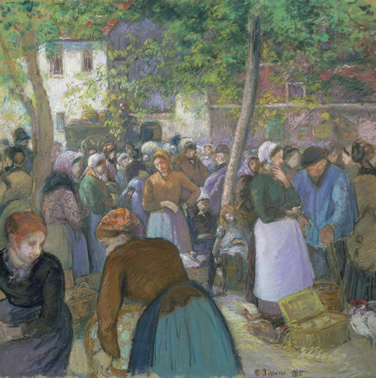 Le marché de volaille, Gisors - Camille Pissarro - Reproductions de tableaux et peintures haut de gamme