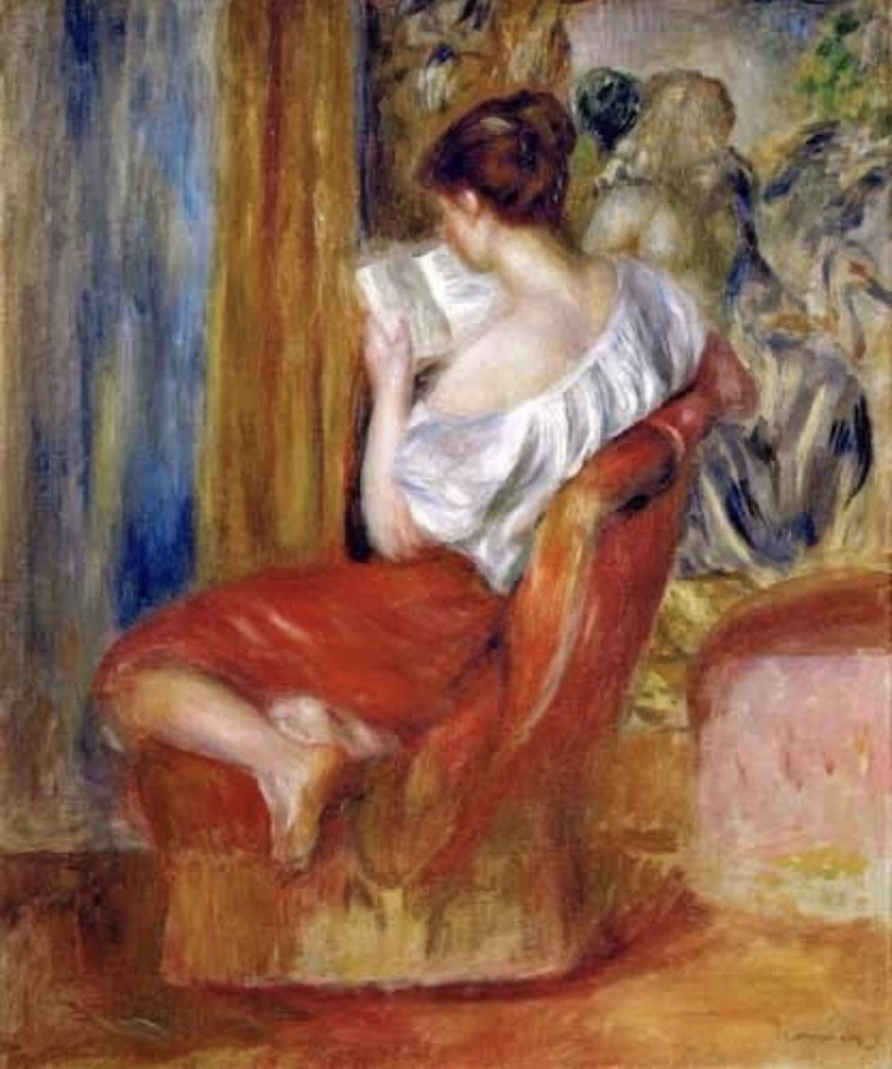 Une femme lisant - Pierre-Auguste Renoir - Reproductions de tableaux et peintures haut de gamme