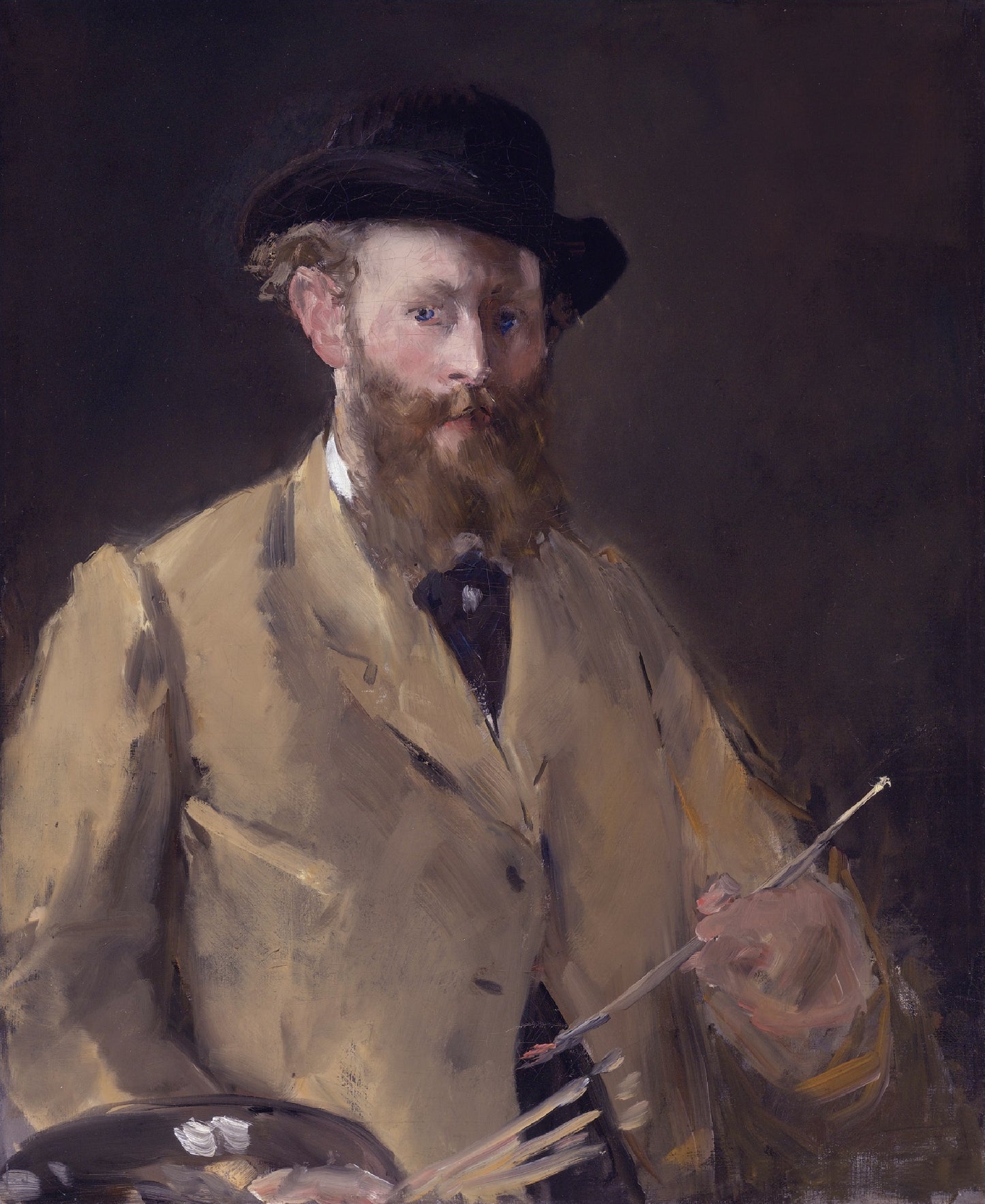 Autoportrait à la palette - Edouard Manet - Reproductions de tableaux et peintures haut de gamme