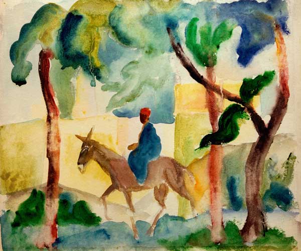 Cavaliers d'âne - August Macke - Reproductions de tableaux et peintures haut de gamme