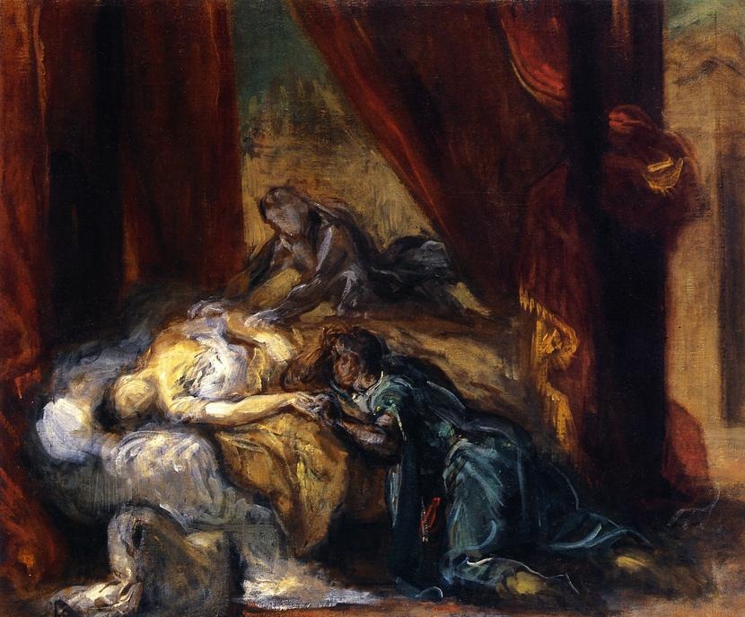 La mort de Desdémone - Eugène Delacroix - Reproductions de tableaux et peintures haut de gamme