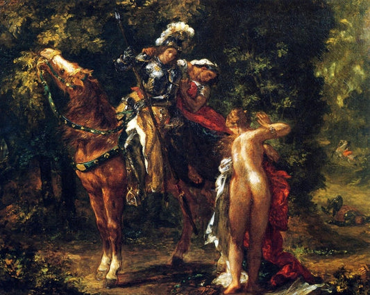 Marfisa et Pinabello - Eugène Delacroix - Reproductions de tableaux et peintures haut de gamme