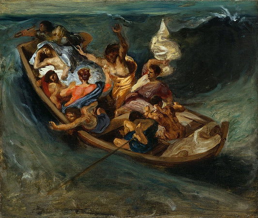 Le Christ dans l'orage sur la mer - Eugène Delacroix - Reproductions de tableaux et peintures haut de gamme