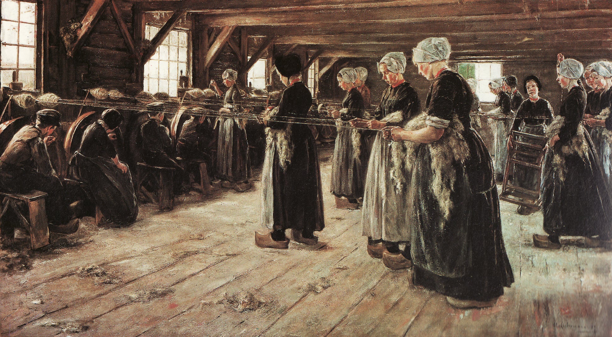 Fenil à lin à Laren - Max Liebermann - Reproductions de tableaux et peintures haut de gamme