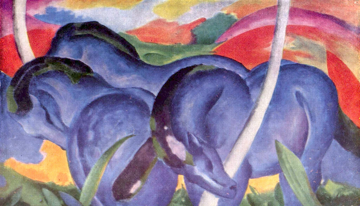 Grands chevaux bleus  - Franz Marc - Reproductions de tableaux et peintures haut de gamme