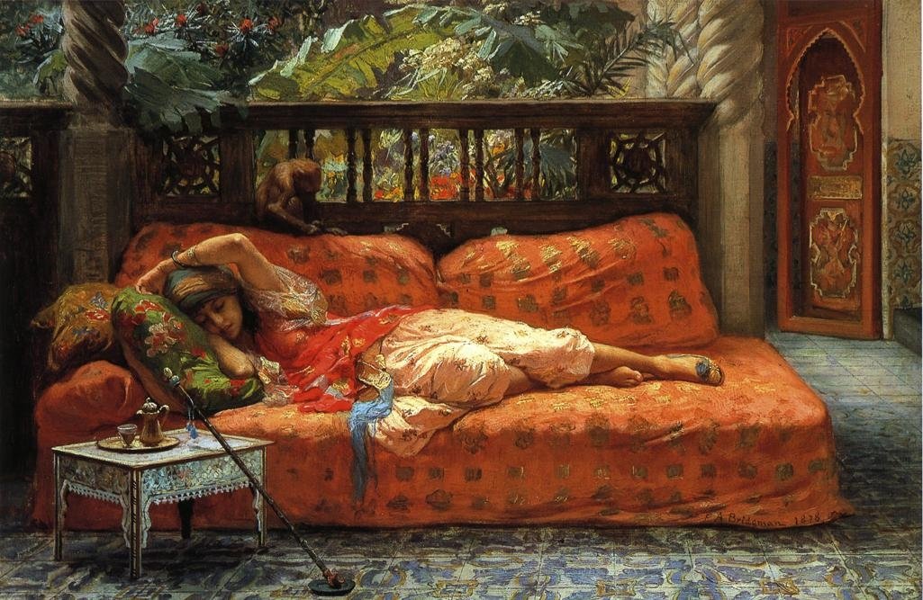 La sieste - Frederick Arthur Bridgman - Reproductions de tableaux et peintures haut de gamme