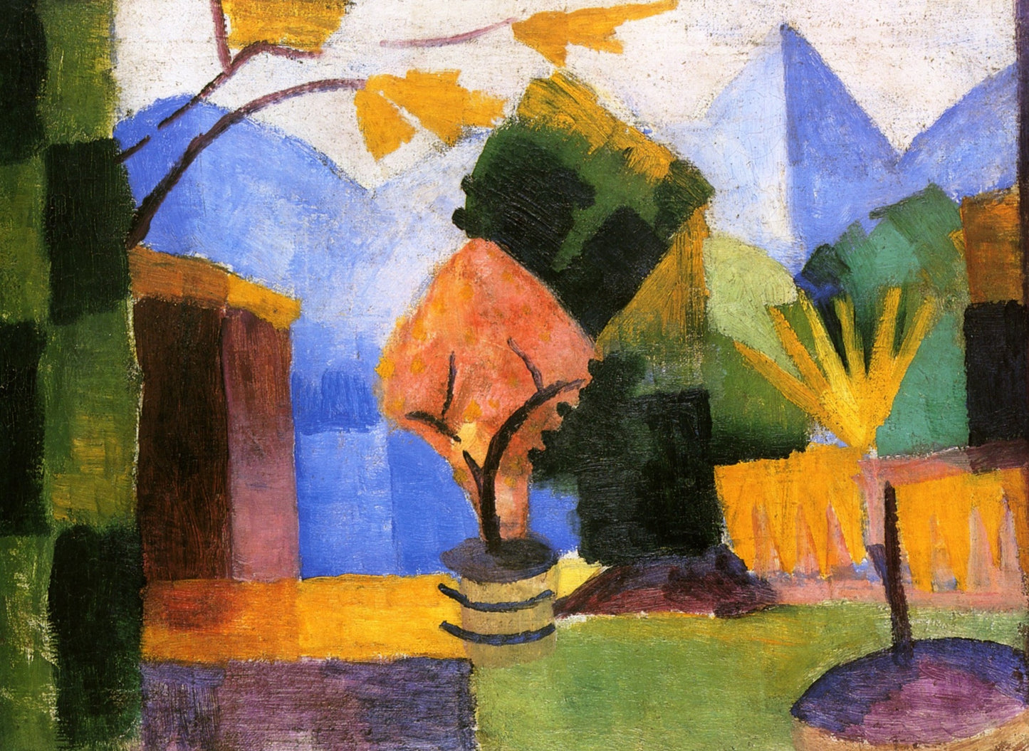 Jardin au Thuner mer - August Macke - Reproductions de tableaux et peintures haut de gamme