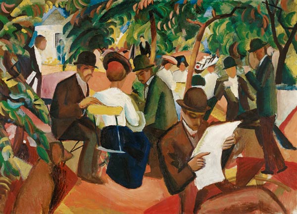 Restaurant du jardin - August Macke - Reproductions de tableaux et peintures haut de gamme