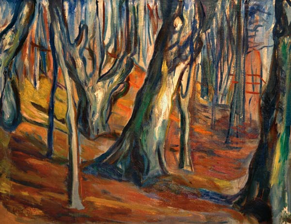 Automne (Vieux arbres, Ekely) - Edvard Munch - Reproductions de tableaux et peintures haut de gamme