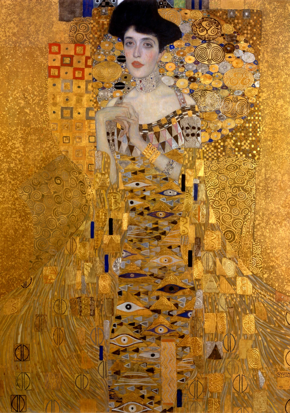 Portrait d'Adele Bloch-Bauer I (version portrait) - Gustav Klimt - Reproductions de tableaux et peintures haut de gamme