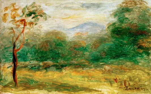 Paysage dans le sud de la France - Pierre-Auguste Renoir - Reproductions de tableaux et peintures haut de gamme