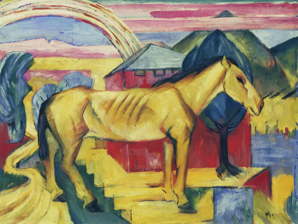 Long cheval jaune - Franz Marc - Reproductions de tableaux et peintures haut de gamme